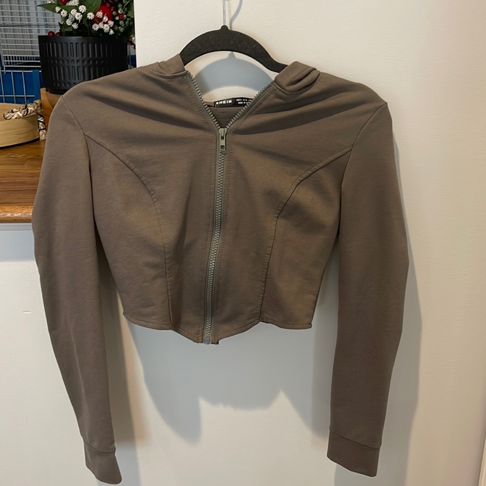 Corset zip up hoodie